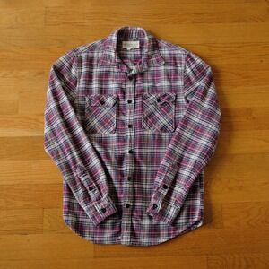 Denim & Supply Ralph Lauren Plaid Flannel Button Up Shirt Workwear Grunge Sz M
